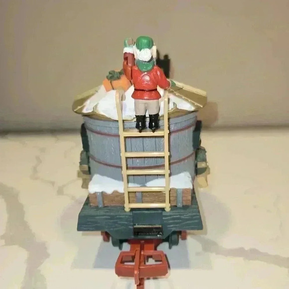 NIB Bright Holiday Express Animated Water Tanker Skating Train Car - Picture 5 of 9